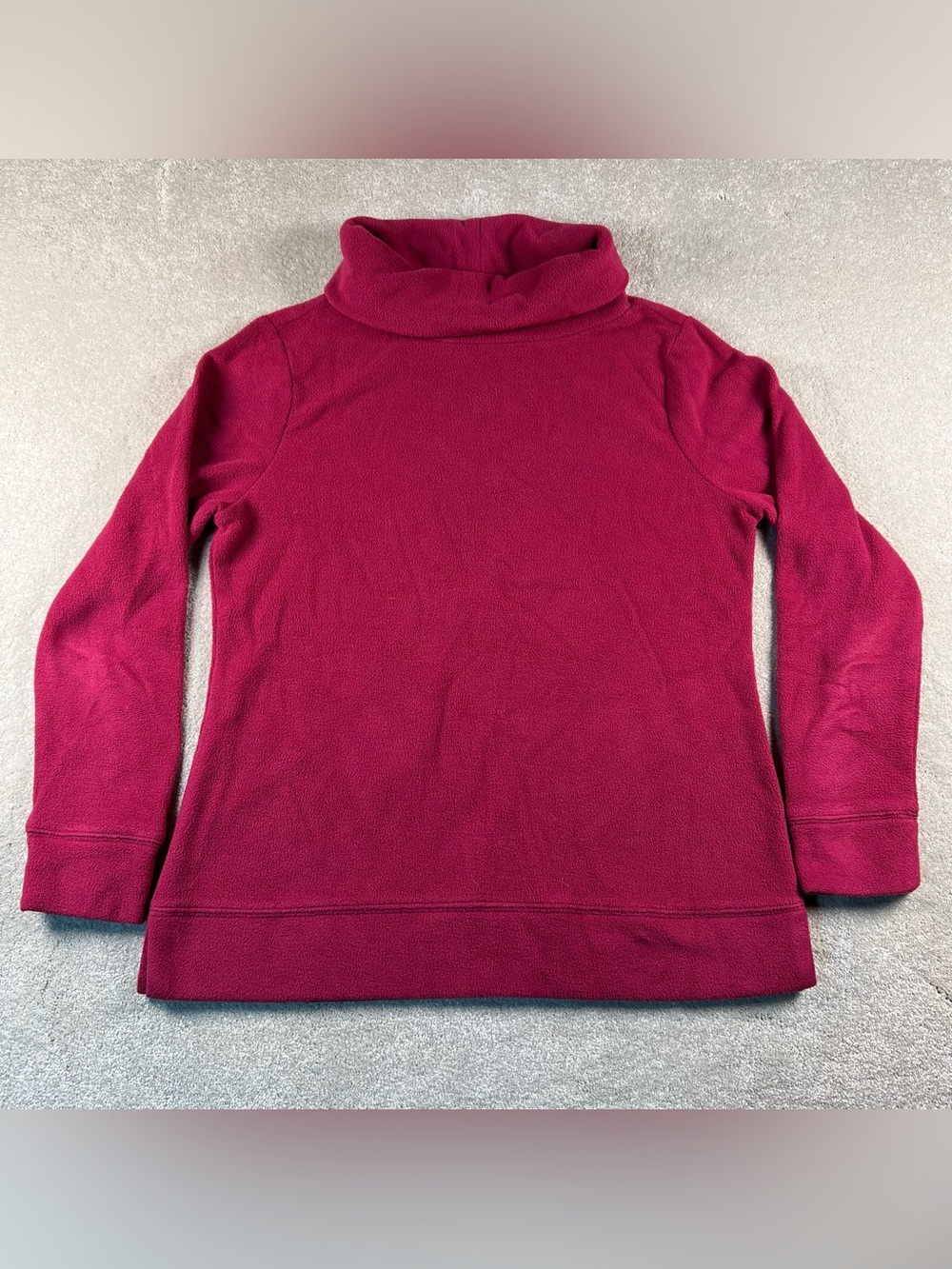 Talbots Sweater Fleece Pink Turtleneck Casual Cozy Women's Medium Petite